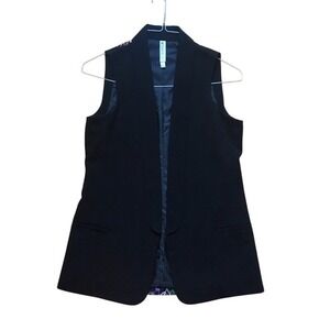 Mural Floral Black Vest Size Small‎ S